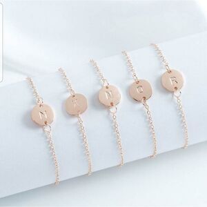 💕5/$18 Rose gold "S" initial bracelets